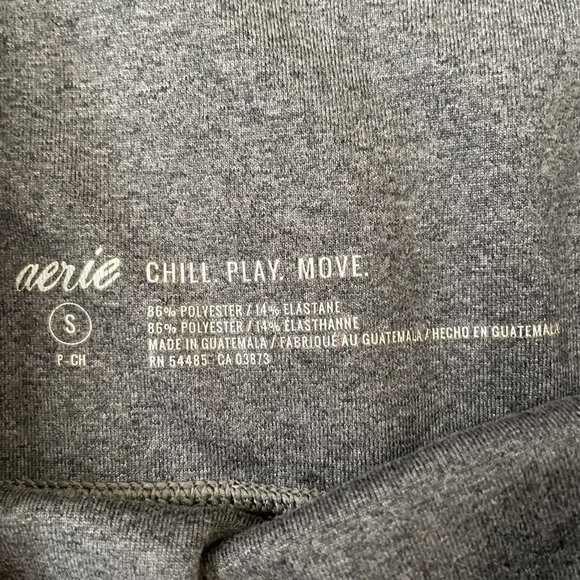 Aerie Leggings Womens Small Gray Peach Workout Pants Skinny Stretch Mesh - Picture 4 of 12